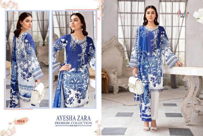 Shree Ayesha Zara Premium Latest Collection Fancy Designer Heavy Casual Wear Cotton Print With Embroidery Pakistani Salwar Suits
