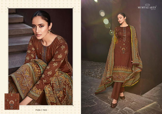 Mumtaz Fiza 7001 Fancy Festive Wear Heavy Jam Satin Embroidery Salwar Kameez Collection