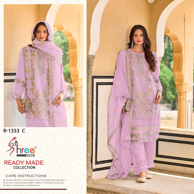 R 1333 By Shree Fabs Organza Wholesale Readymade Suits Suppliers In Mumbai