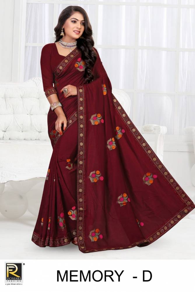 Ronisha Memory Latest Designer Party Wear Silk Fancy Saree Collection