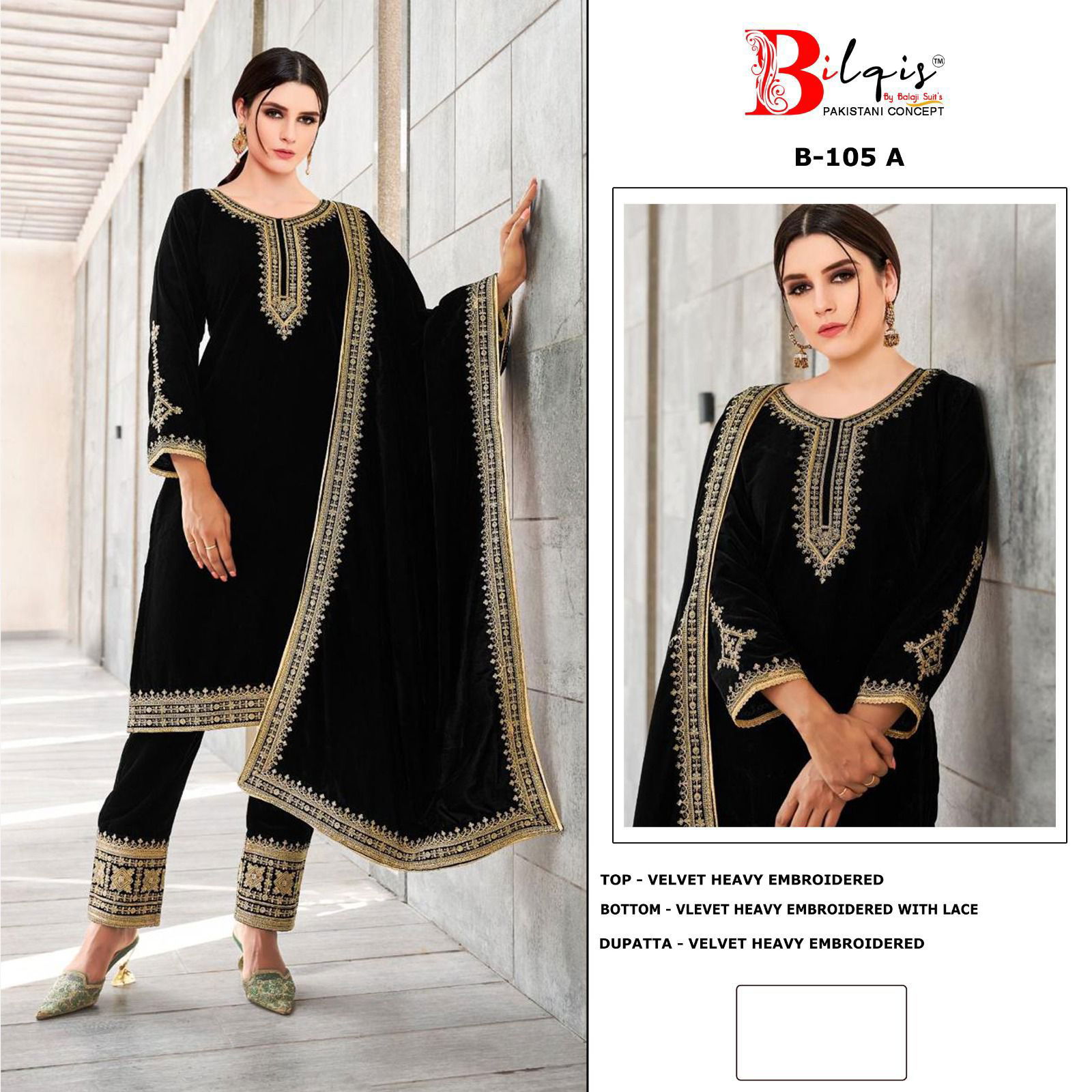 Bilqis B 105 A To C Pakistani Salwar Kameez Wholesale Price In Surat