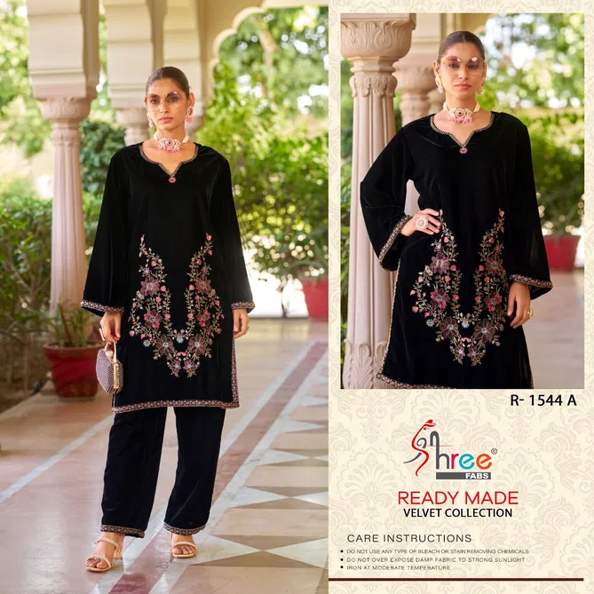 R 1544 By Shree Winter Wear Velvet Pakistani Top With Bottom Wholesale Price In Surat