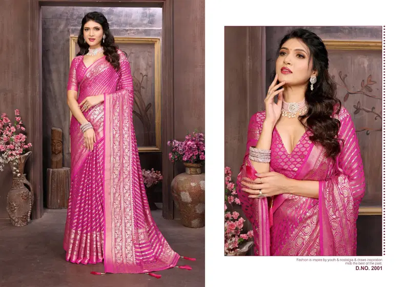 Shaligram Vol 2 By Sirona Dull Moss Brasso Sarees Exporters In India