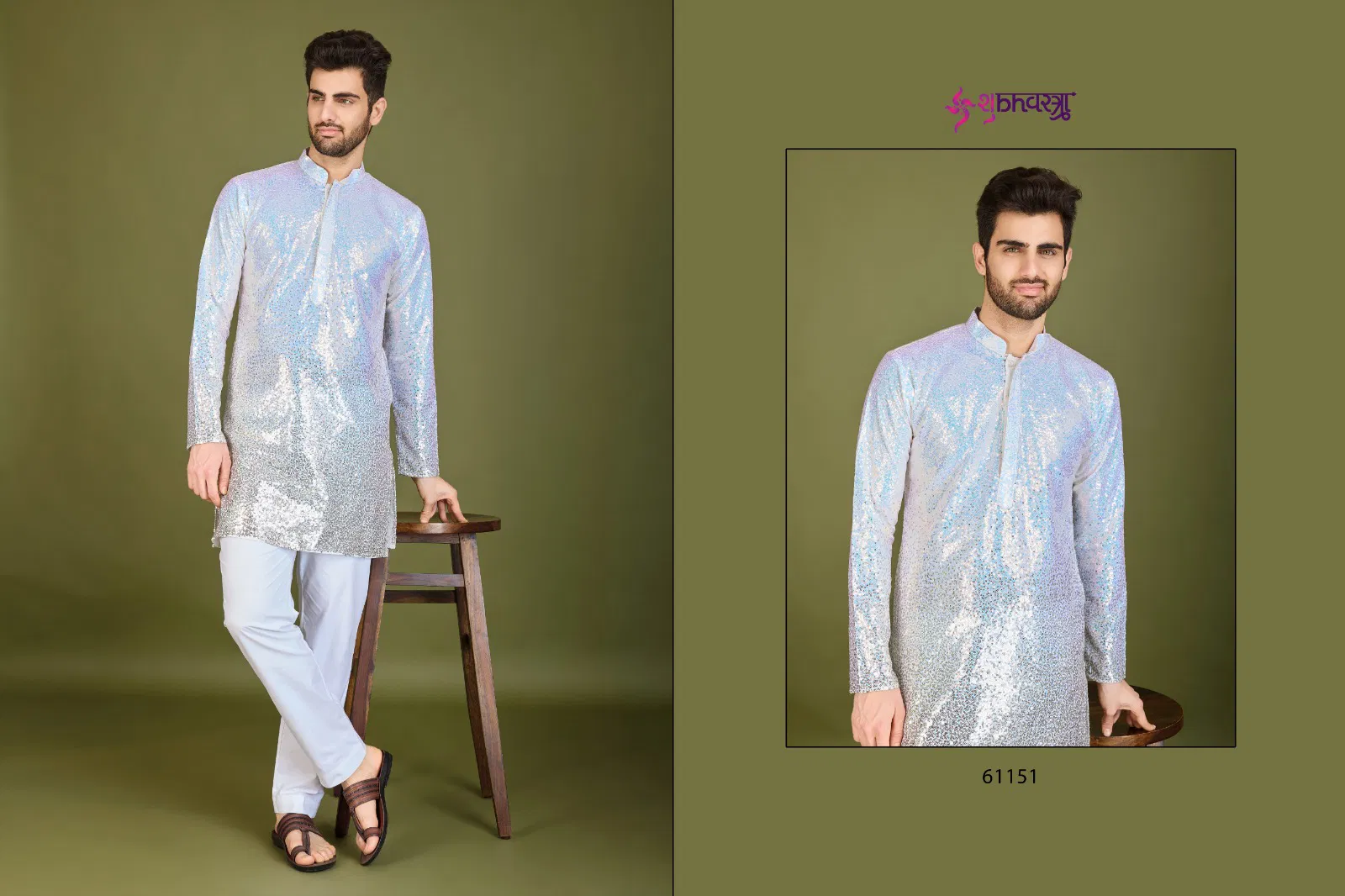 Modern Ethnics 2 By Shubhvastra Georgette Mens Kurta Suppliers In India