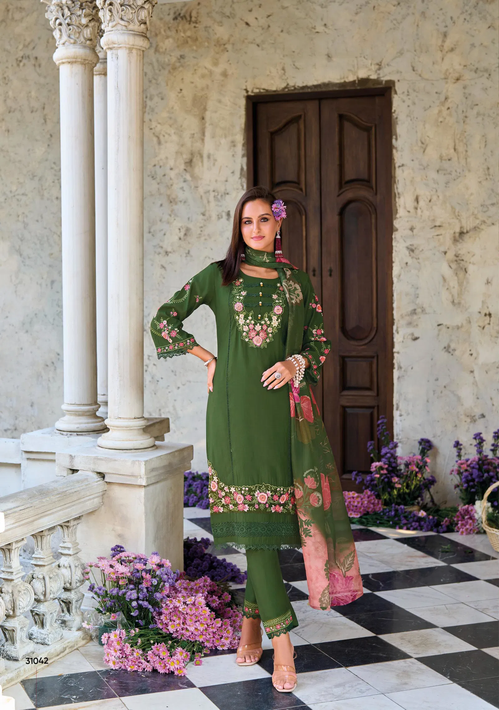 Charchay By Lady Leela Viscose Kurti With Pant Dupatta Wholesale India