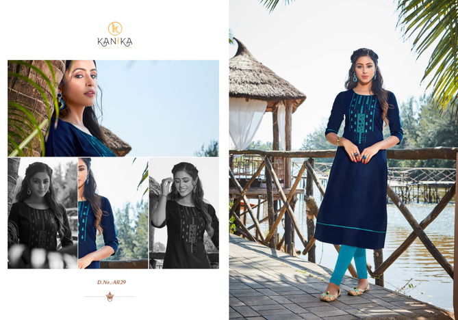 Kanika Anuroop Vol 4 Latest Designer Casual Wear Embroidery Work Ruby Silk Kurti Collection