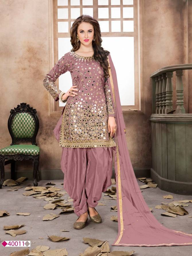 Aanaya 40000 Series Tafeta Silk Designer Panjabi Patiyala Suits Catalog
