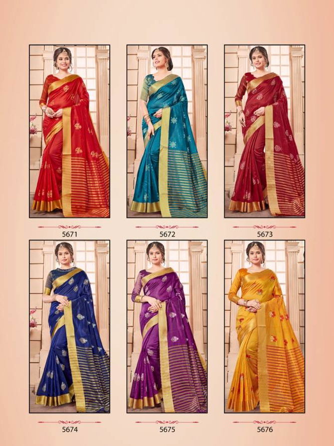 Shangrila Fantasy New Collection Of Designer Paerty Wear Wedding Casual Wear Fancy Look Silk Saree With Kalakari Work