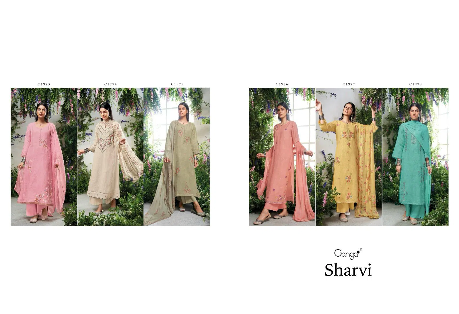 Sharvi By Ganga Cotton Linen Wholesale Dress Material Suppliers In Mumbai