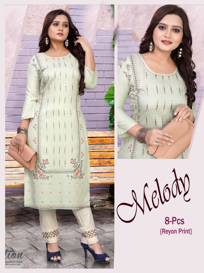 Akhand Jyot Melody Latest Ethnic Wear Rayon Designer Kurti Collection