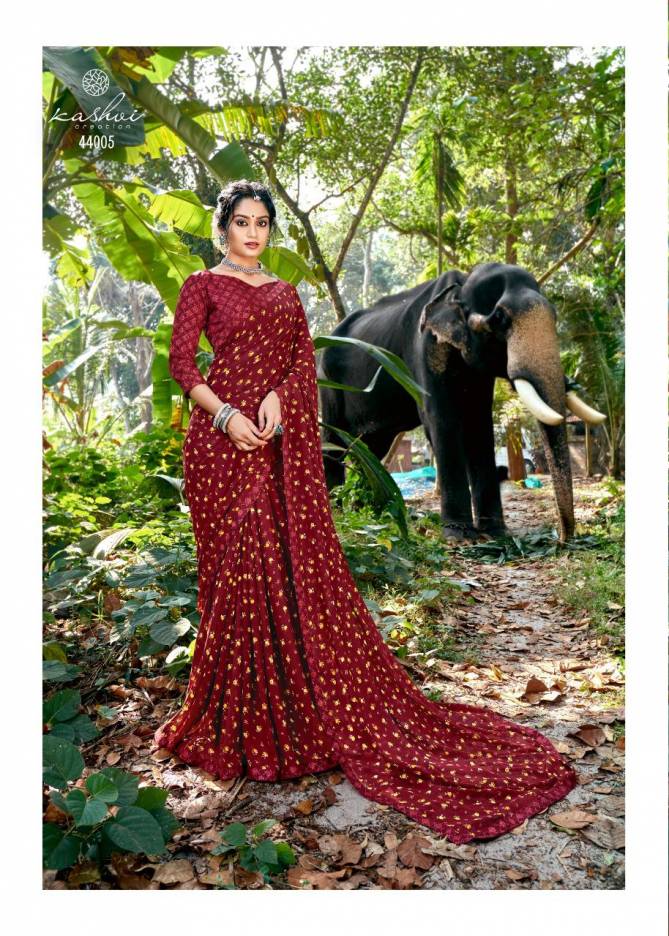 Kashvi Purva Silk Latest fancy Designer Casual Wear Printed Saree Collection

