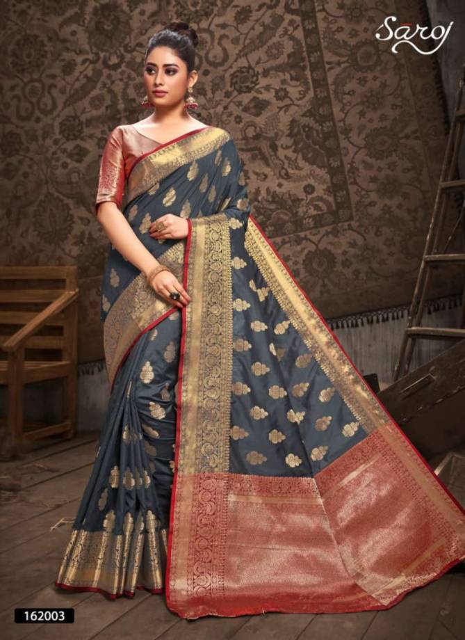 Saroj Tannu Latest Fancy designer Wedding Wear Printed Silk Saree Collection