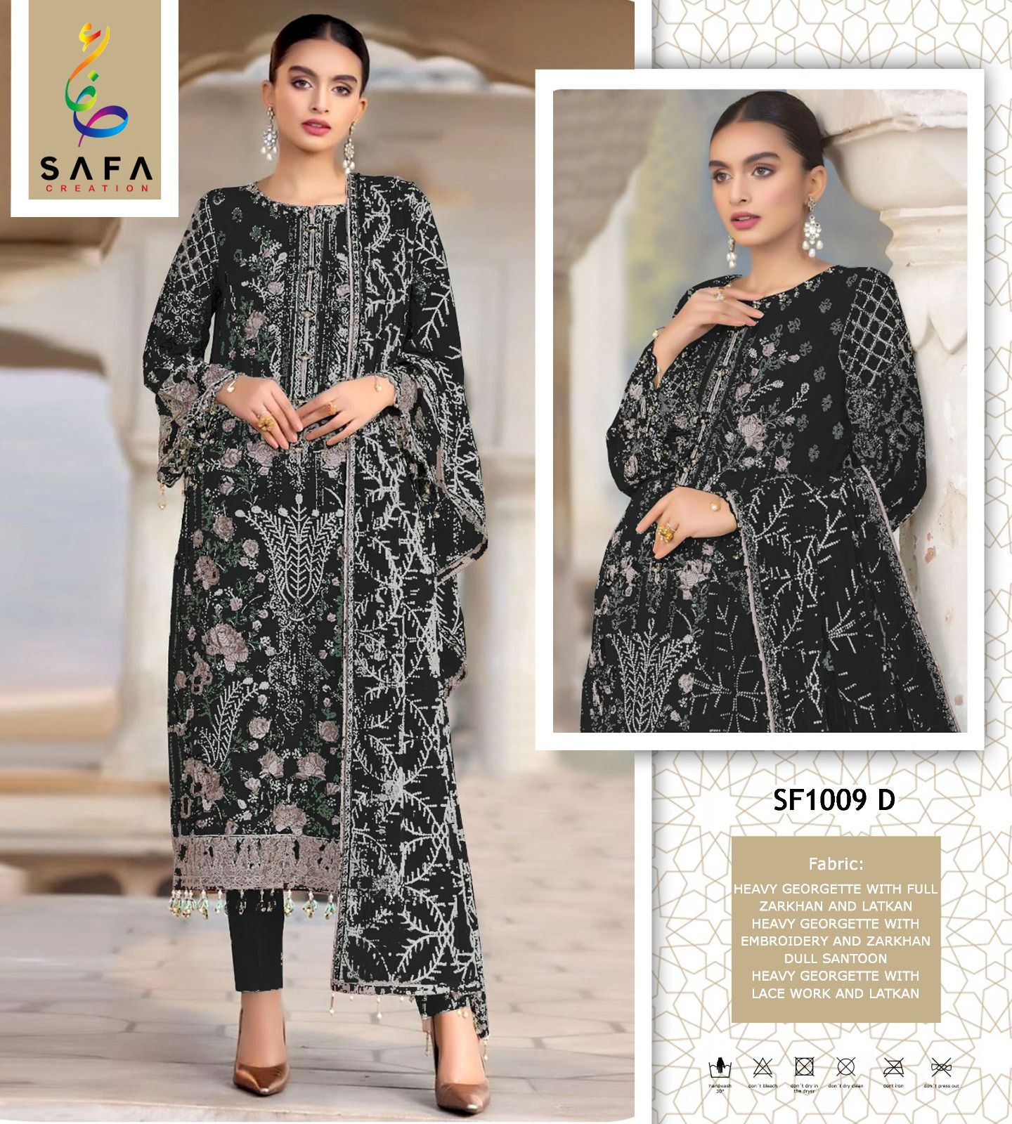 SF 1009 Semi Stitched Georgette Pakistani Suit Suppliers In India