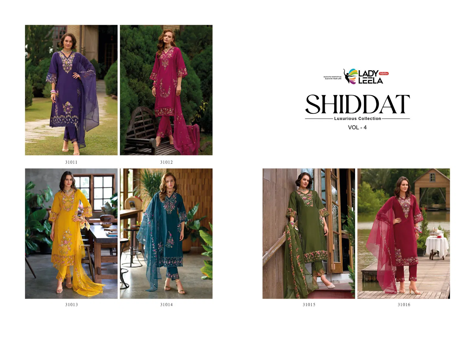 Shiddat Vol 4 By Lady Leela Viscose Embroidery Kurti With Bottom Dupatta Wholesale Price