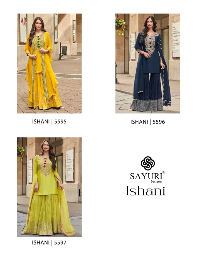 Ishani By Sayuri Designer Silk Readymade Suits Suppliers In India