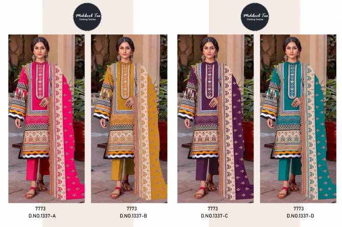 1337 A and D By Mehbbob Tex Chevron Luxury Lawn Self Embroidered Pakistani Suits Wholesale Onilne