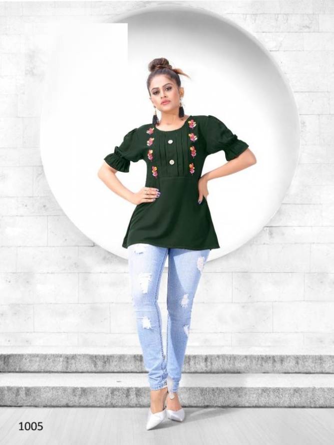 Glame Up Latest Fancy Designer Casual Wear Trendy Western Ladies Short Tops Collection
