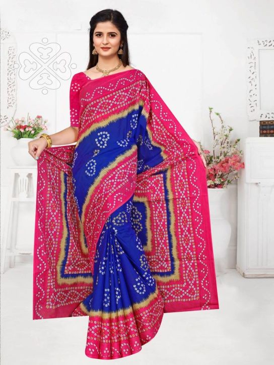 Smc Bandhani Queen Regular Wear Cotton Printed Designer Saree Collection