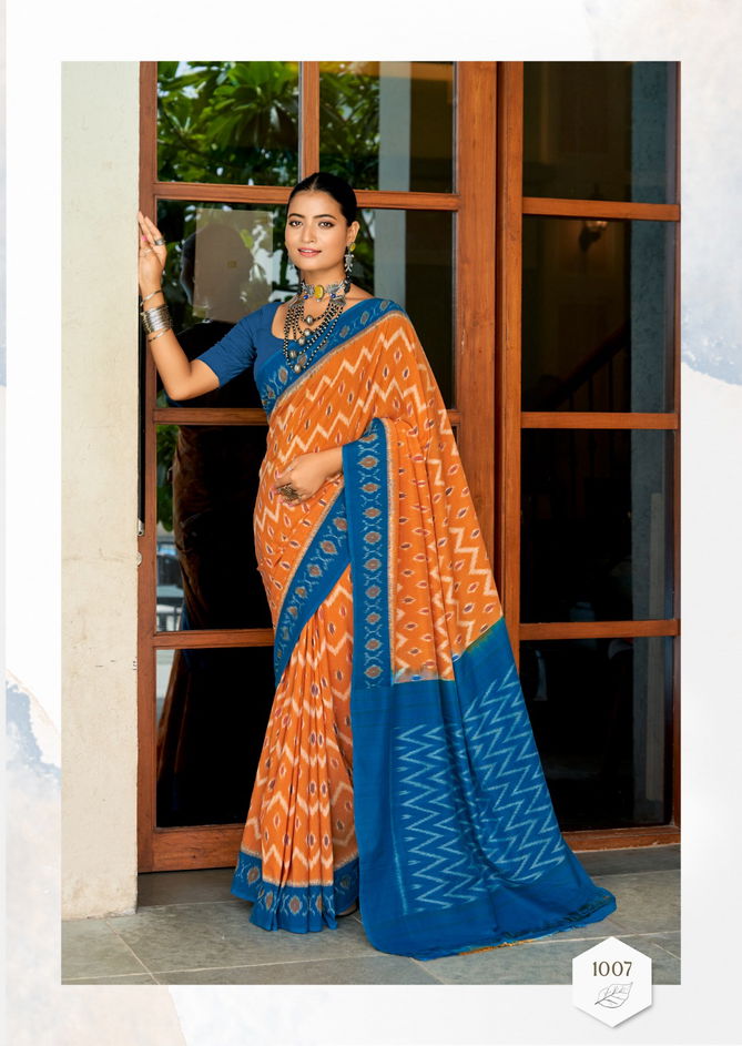 Barkha Plus By Sr Mul Mul Cotton Printed Daily Wear Saree Wholesalers In India