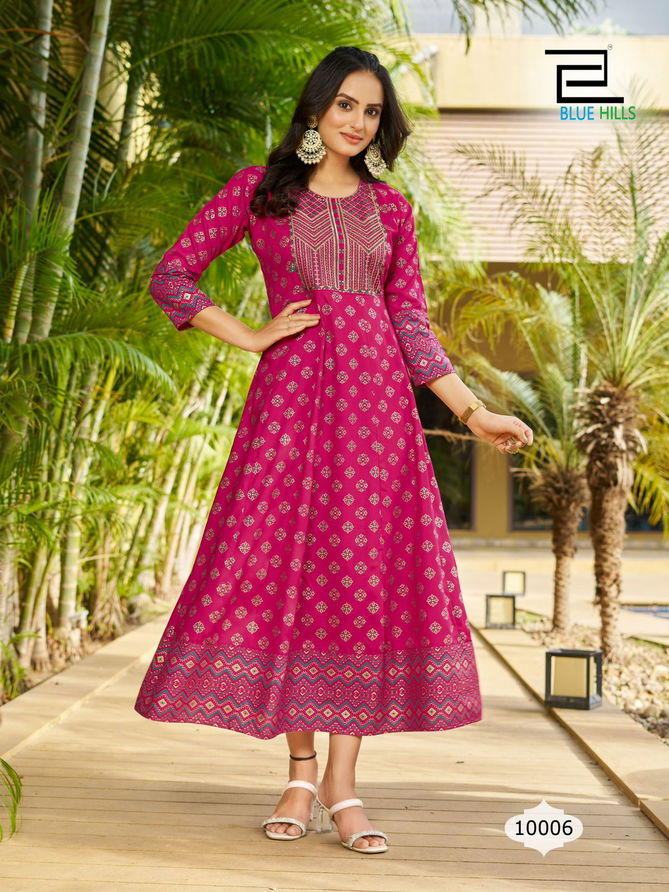 Sandwich Vol10 By Blue Hills 10001 To 10007 Long Anarkali Kurtis Wholesalers In Delhi