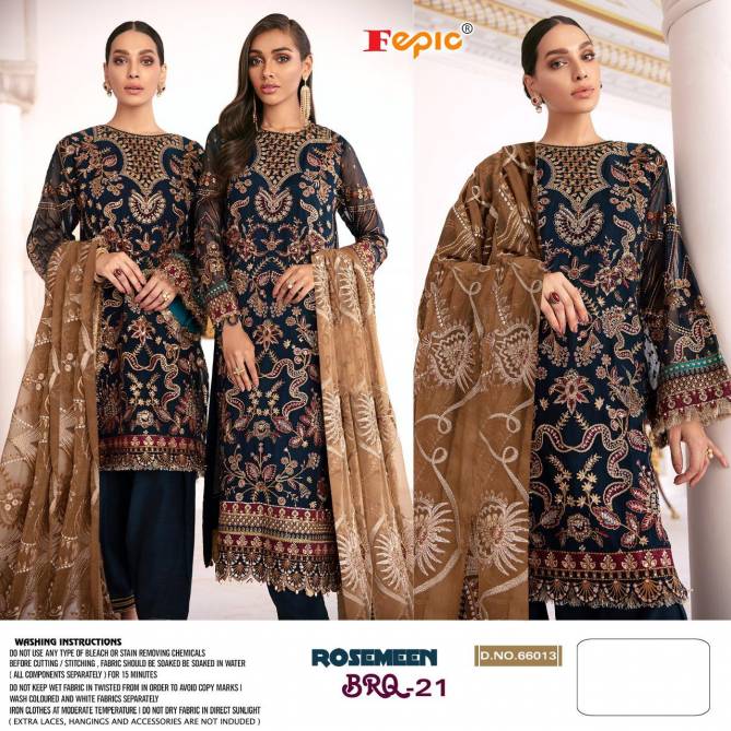 Fepic Rosemeen Brq 21 Latest fancy Designer Festive Wear Georgette Pakistani Salwar Suits Collection
