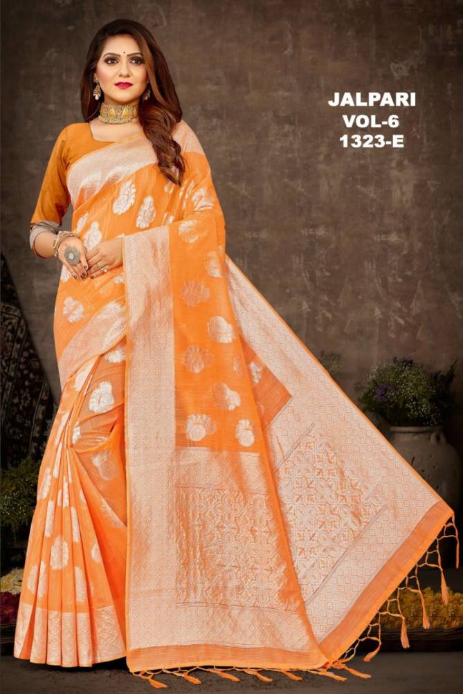 Jalpari 6 Fancy Casual Daily Wear Banarasi Weaving Designer Saree Collection