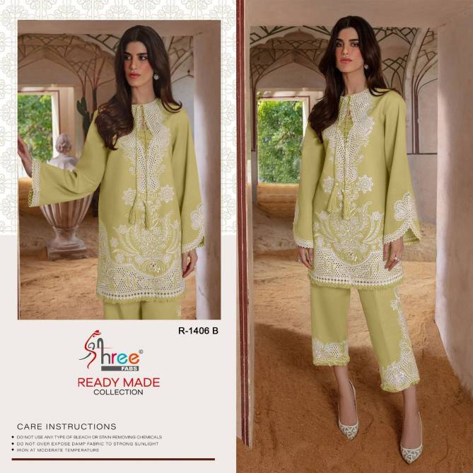 R 1406 By Shree Cambric Cotton Pakistani Top With Bottom Orders In India