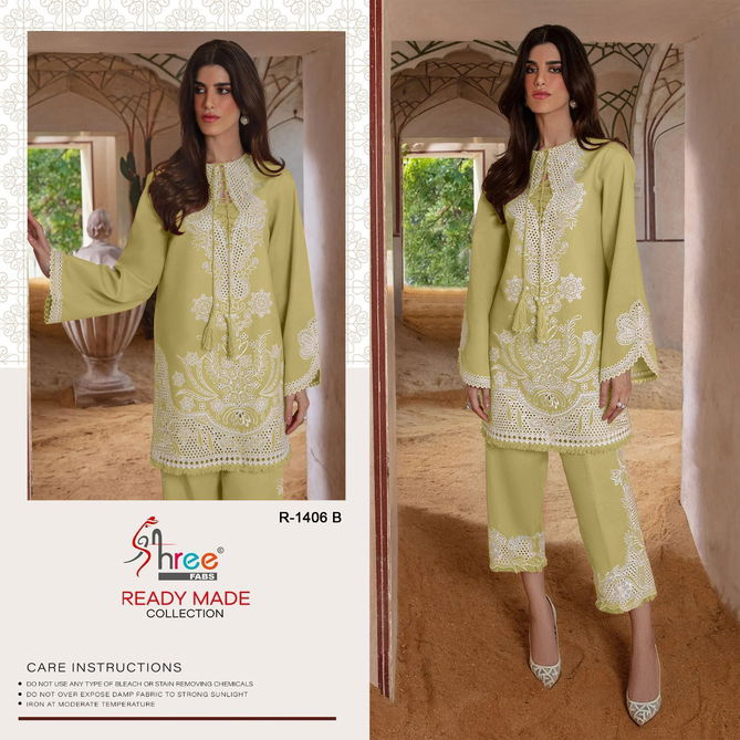 R 1406 By Shree Cambric Cotton Pakistani Top With Bottom Orders In India