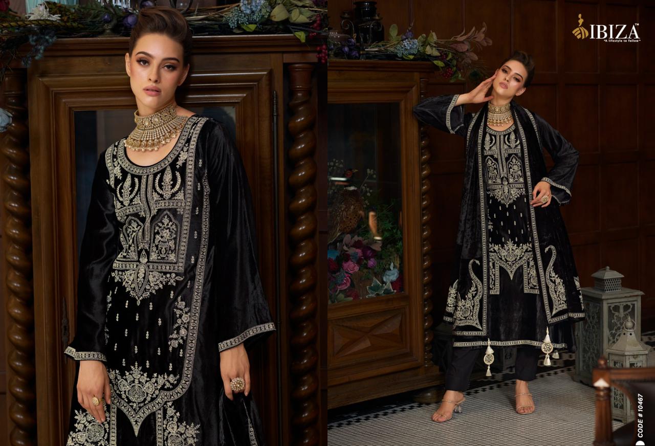 Rang Reza By Ibiza Velvet Embroidered Salwar Kameez Orders In India