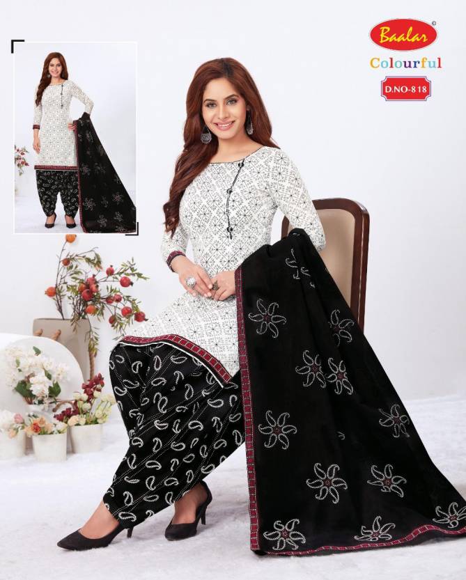 Baalar Colourful 8 Latest Fancy Regular Wear Cotton Printed Readymade Salwar Suit Collection

