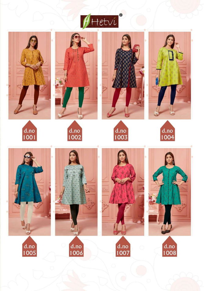 Hetvi Elan Latest Casual Wear Linen Printed Designer Kurtis Collection