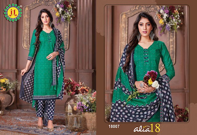 Jt Alia 18 Fancy Casual Daily Wear Printed Cotton Dress Material Collection