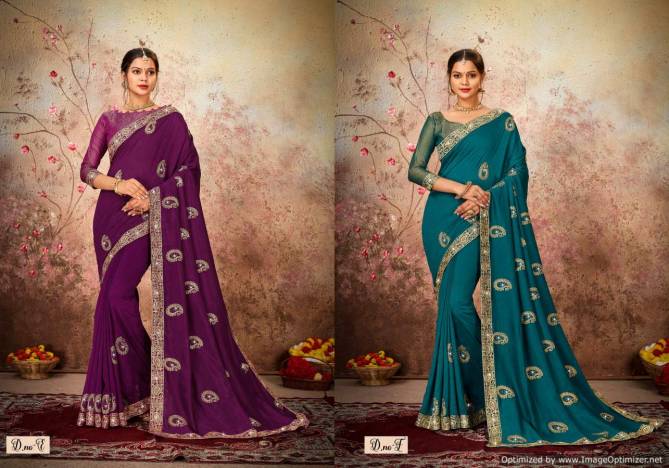 Shravya Avantika Exclusive Fancy Festive Wear Vichitra Silk Saree Collection