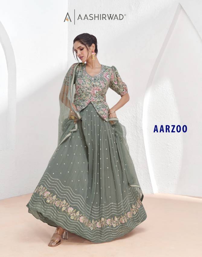 Aarzoo By Aashirwad Georgette Readymade Wedding Salwar Suits Wholesale Suppliers In India