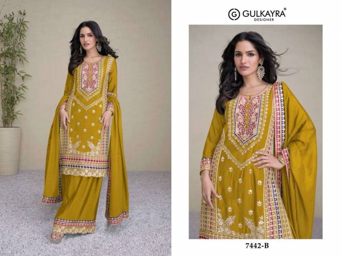 Amayra By Gulkarya Heavy Real Chinon Wedding Wear Readymade Suits Wholesale Market In Surat