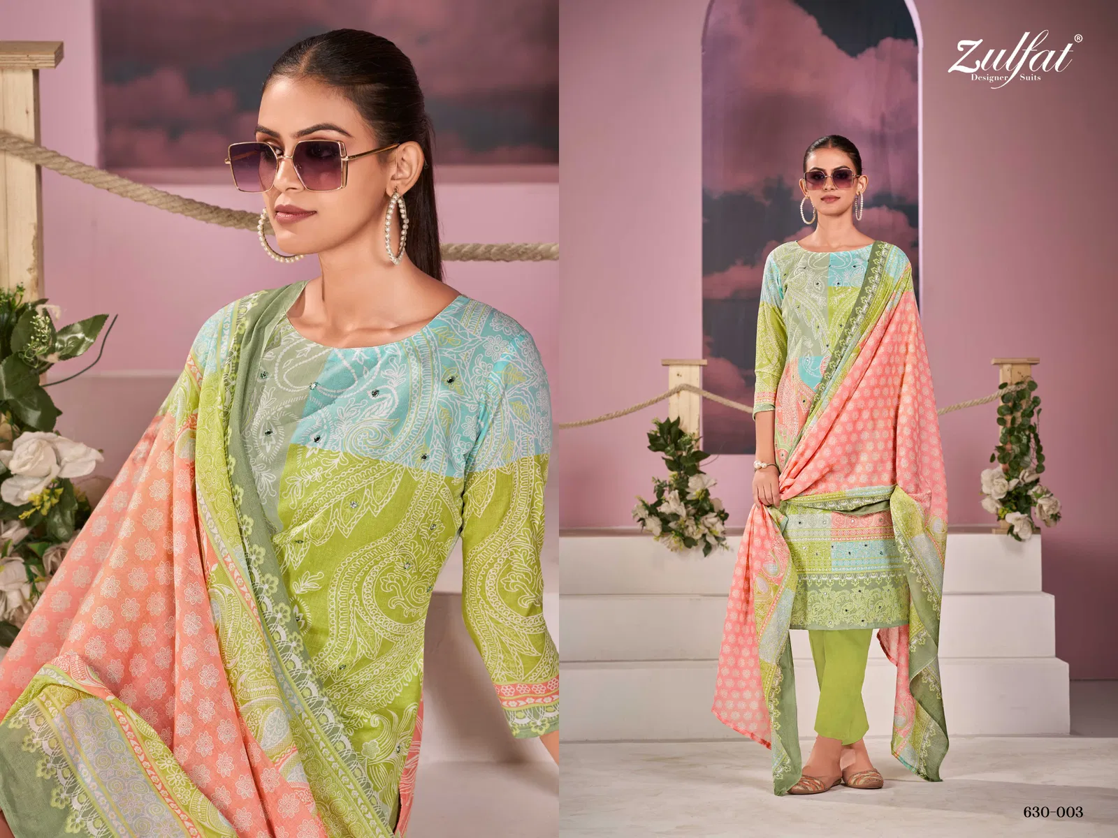 Summer Breeze Zulfat Cotton Printed Designer Dress Material Wholesale Online