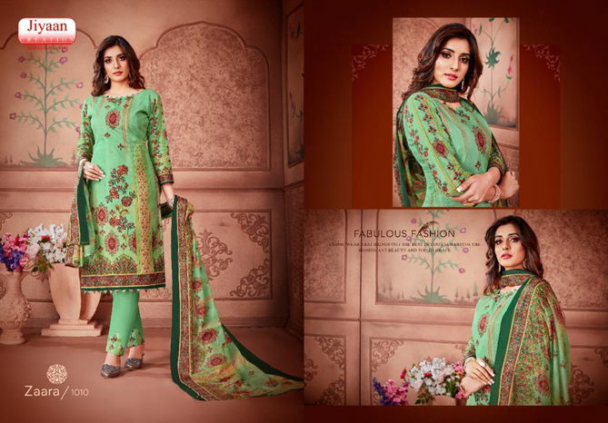 Jiyaan Zaara Fancy Designer Fancy Regular Casual Wear Printed Cotton Salwar Suit Collection
