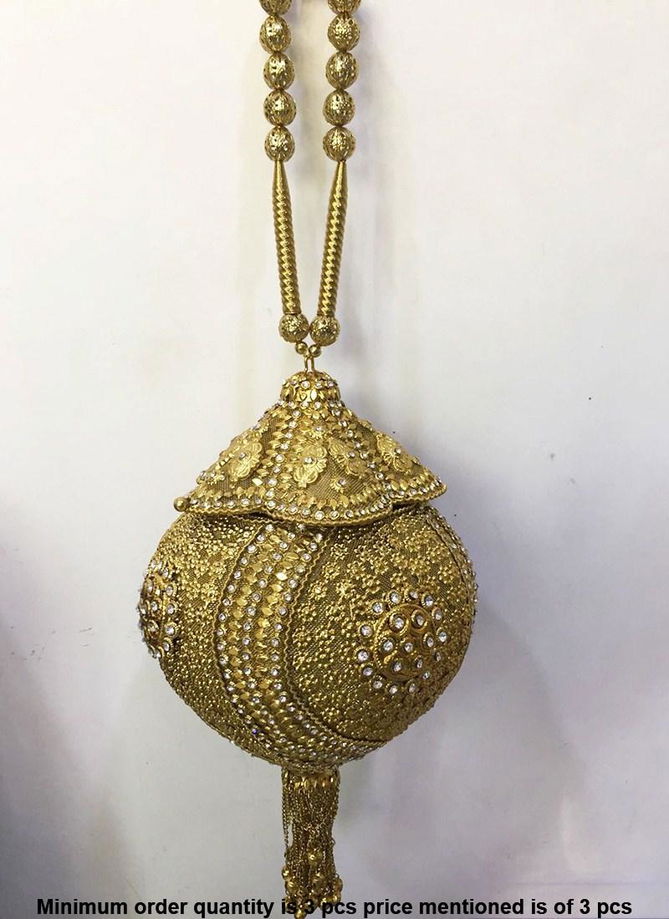 Bridal Stylish Metal Handbag Collection With Diamond And Kundan Work