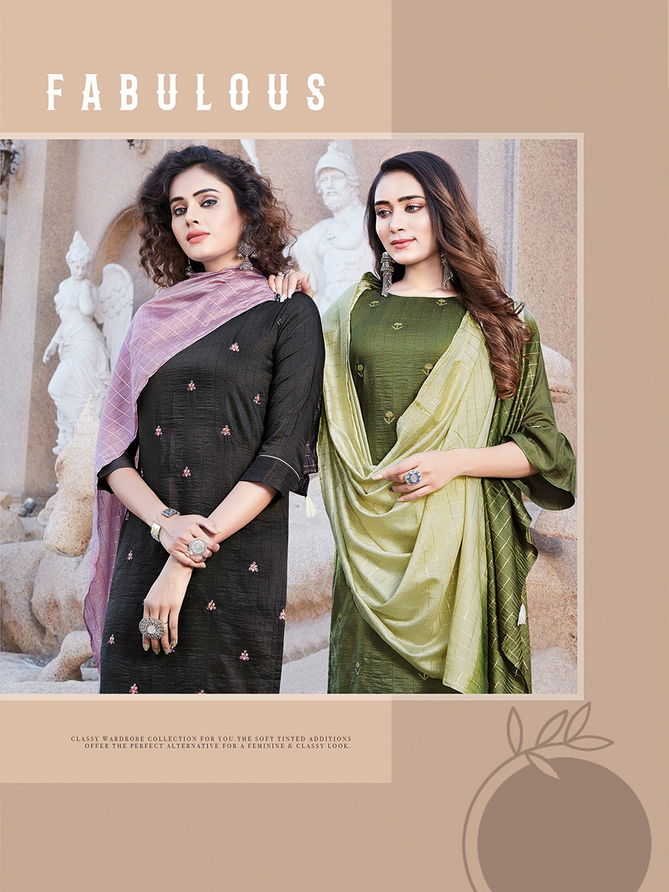 Manas Delight 3 Fancy Designer Heavy Casual Wear chinon silk With Inner With Embroidery work Readymade Salwar Suit Collection
