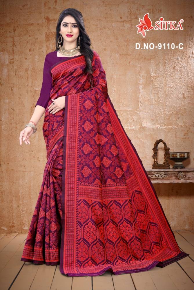 Pallavi 9110 Latest Fancy Designer Regular Casual Wear Cotton Sarees Collection
