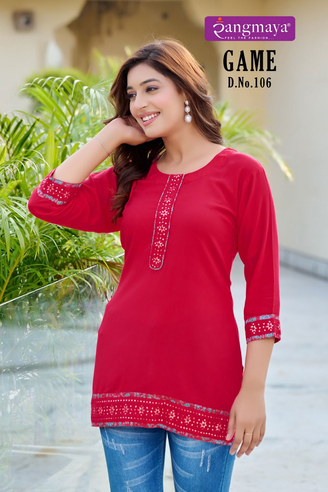 Game By Rangmaya Western Short Tops Wholesale In India