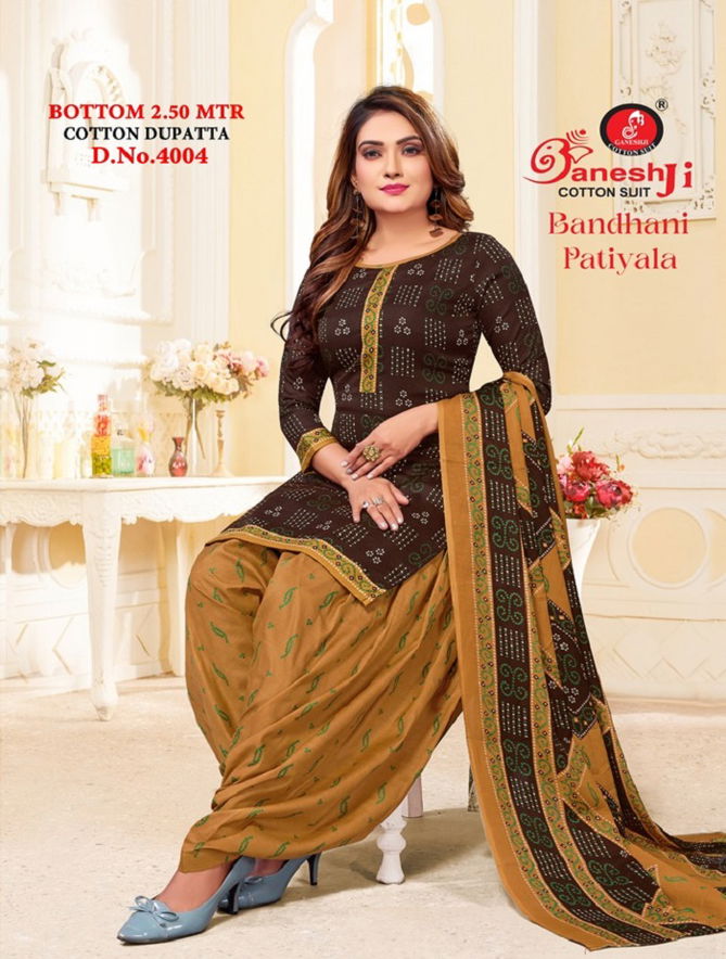 Bandhani Vol 4 By Ganeshji Patiyala Indo Cotton Dress Material Wholesale Clothing Distributors In India
