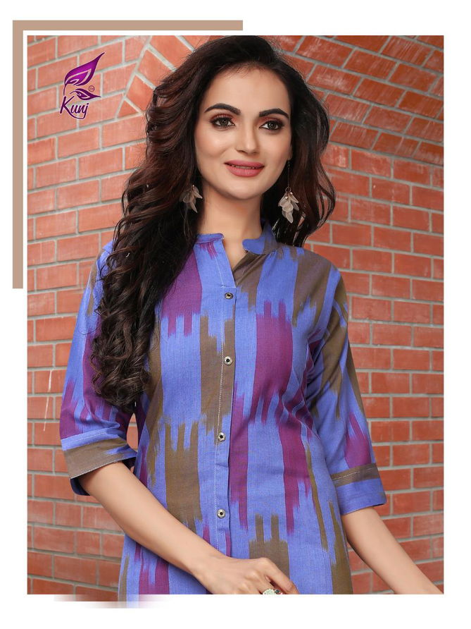 Kunj Rayon Ikki 4 Latest Ethnic Wear Daily Wear fancy Printed Kurtis Collection
