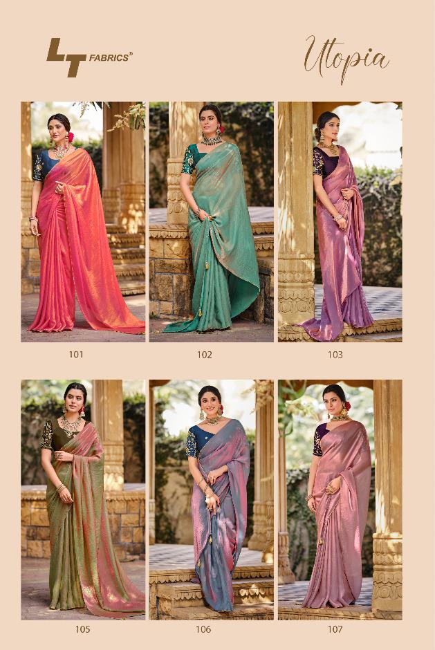 Utopia By LT Nc Malai Silk Designer Sarees Wholesale Market In Surat