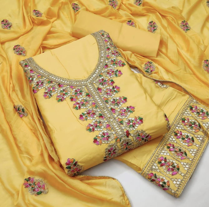 Navrang Latest Designer Cotton Dress Material With Beautiful Neck Design