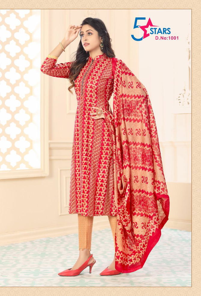 K Cotton Fabs 5 star Exclusive Printed  Casual Wear Cotton Dress Material Collection
