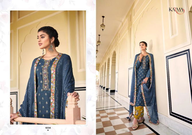 Karma Zoey 3 Heavy Fancy Wear Jacquard Designer Salwar Kameez Collection