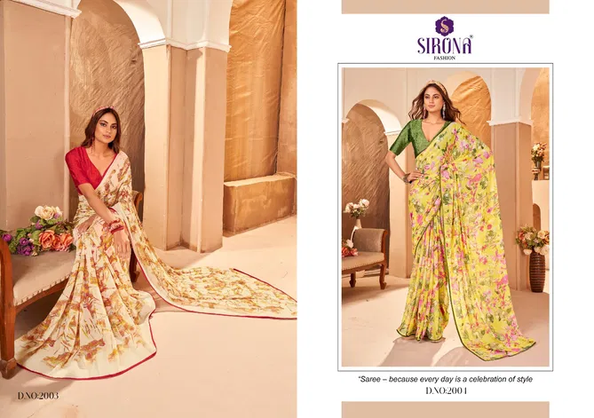 Suvali By Sirona Georgette Designer Sarees Wholesale Shop In India