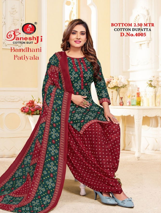 Bandhani Vol 4 By Ganeshji Patiyala Indo Cotton Dress Material Wholesale Clothing Distributors In India
