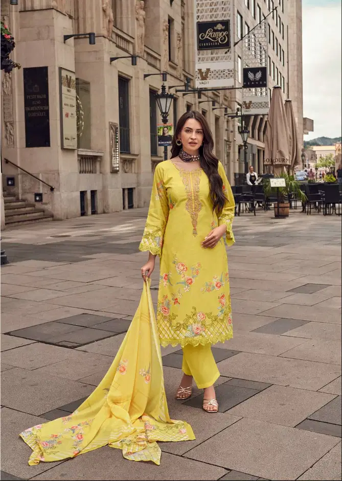 Aayka By The Hermitage Shop Lawn Cotton Karachi Dress Material Exporters In India